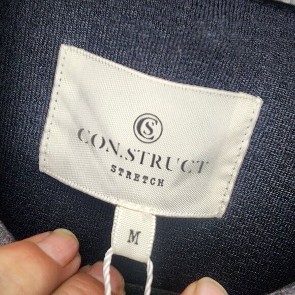 Construct Shirt Mens Medium Navy Blue Long Sleeve Polo *NWT* - Picture 3 of 10
